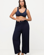 Pantaloni Marlene Camden da donna – Pantaloni larghi vita elastica taglio dritto stretch