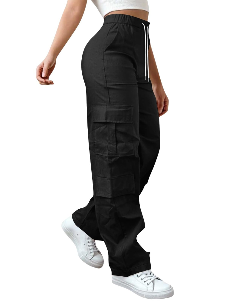 Pantaloni da donna Sydney – Pantaloni ampi a vita alta con elastico in vita, fluidi ed eleganti