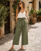 Sloane Pantaloni da donna – Pantaloni paperbag svasati a vita alta con cintura rimovibile