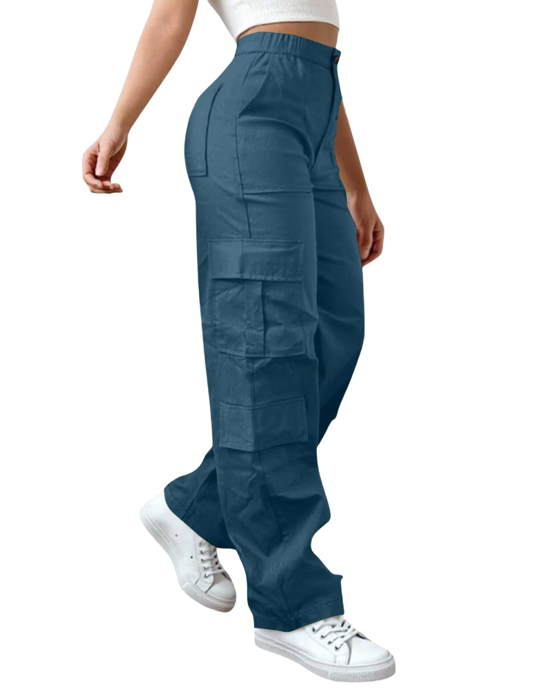 Pantaloni da donna Sydney – Pantaloni ampi a vita alta con elastico in vita, fluidi ed eleganti