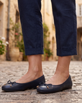 Peyton Ballerine Donna – Scarpe Basse Punta Tonda Fiocco Elegante Suola Antiscivolo
