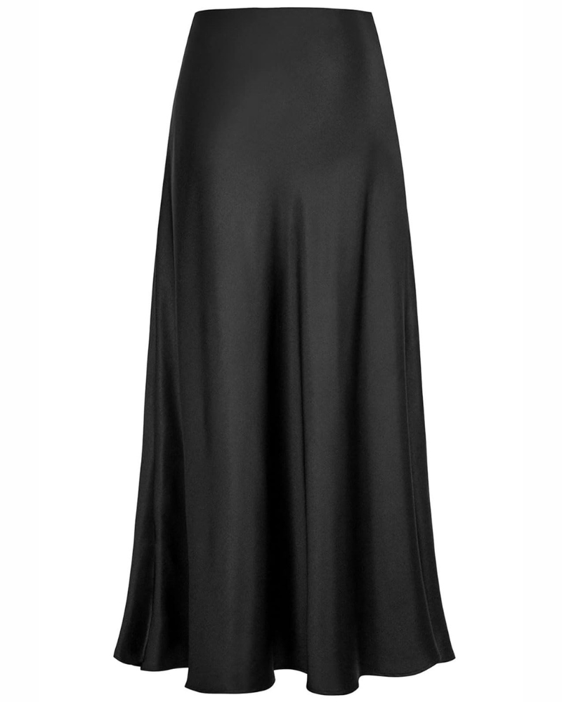 Yvette Women's Skirt – Solid Color Stretch Fabric Skirt with Elegant Versatile Cut