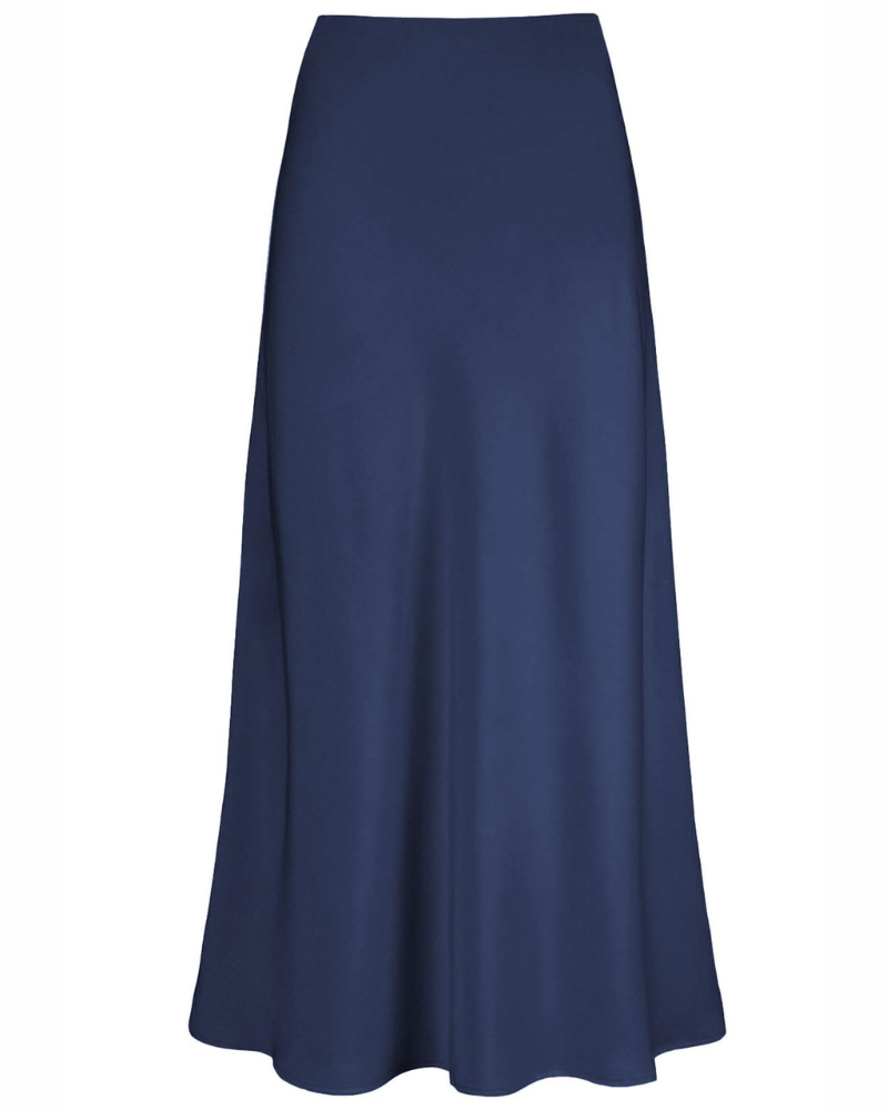 Yvette Women's Skirt – Solid Color Stretch Fabric Skirt with Elegant Versatile Cut