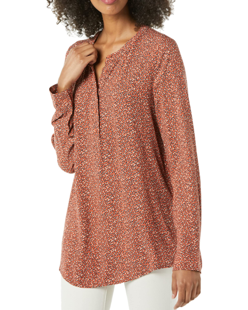 Daphne Chemise Femme – Blouse Fluide en Viscose Manches Longues Boutonnée Coupe Décontractée