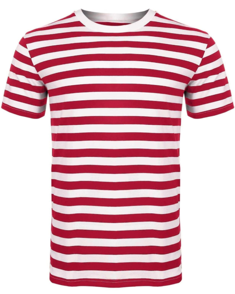 Harper T-Shirt Marinière Femme – Haut Rayé 100 % Coton Col Rond Manches Courtes