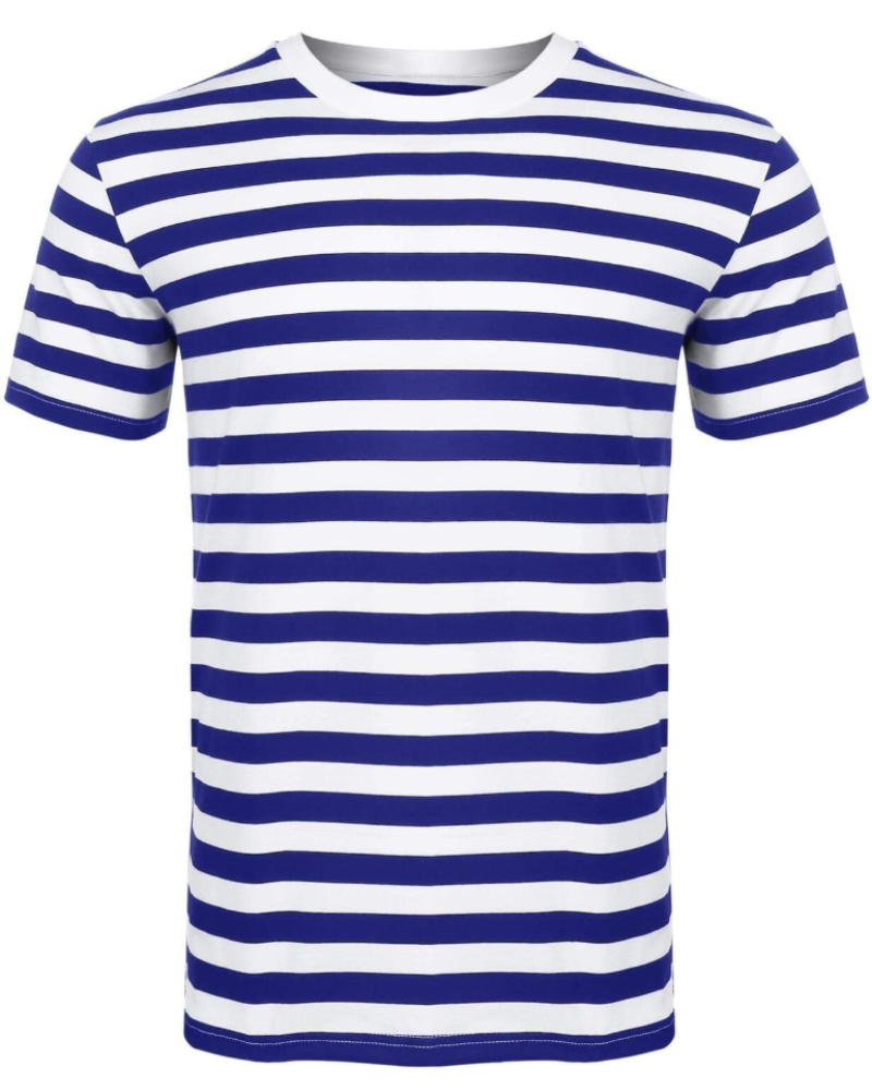 Harper T-Shirt Marinière Femme – Haut Rayé 100 % Coton Col Rond Manches Courtes