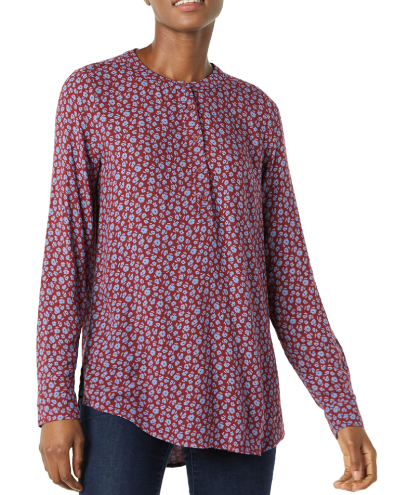 Daphne Chemise Femme – Blouse Fluide en Viscose Manches Longues Boutonnée Coupe Décontractée
