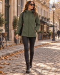 Melinda Veste Softshell Femme – Doublure Polaire, Capuche Réglable et 5 Poches