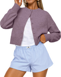 Lillian Cardigan Femme – Gilet Ouvert en Maille Douce à Manches Longues