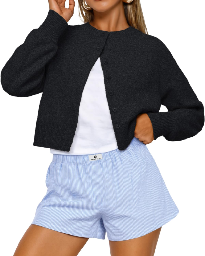 Lillian Cardigan Femme – Gilet Ouvert en Maille Douce à Manches Longues