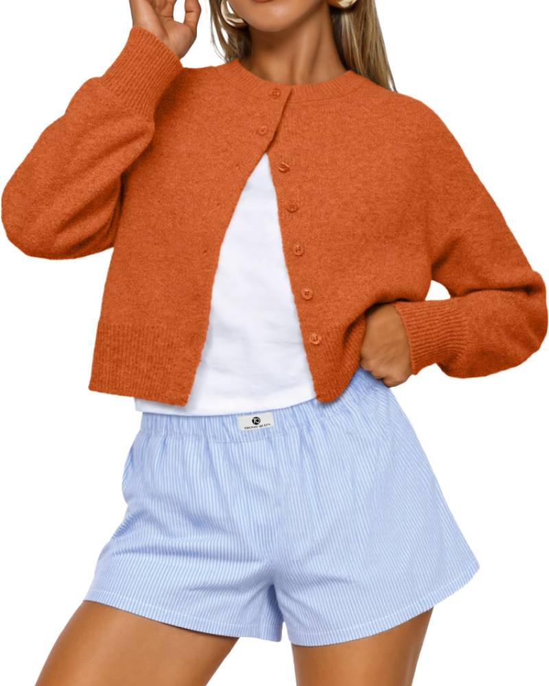 Lillian Cardigan Femme – Gilet Ouvert en Maille Douce à Manches Longues