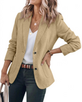 Cassidy Blazer en Lin Femme – Veste à Double Boutonnage avec Revers et Poches