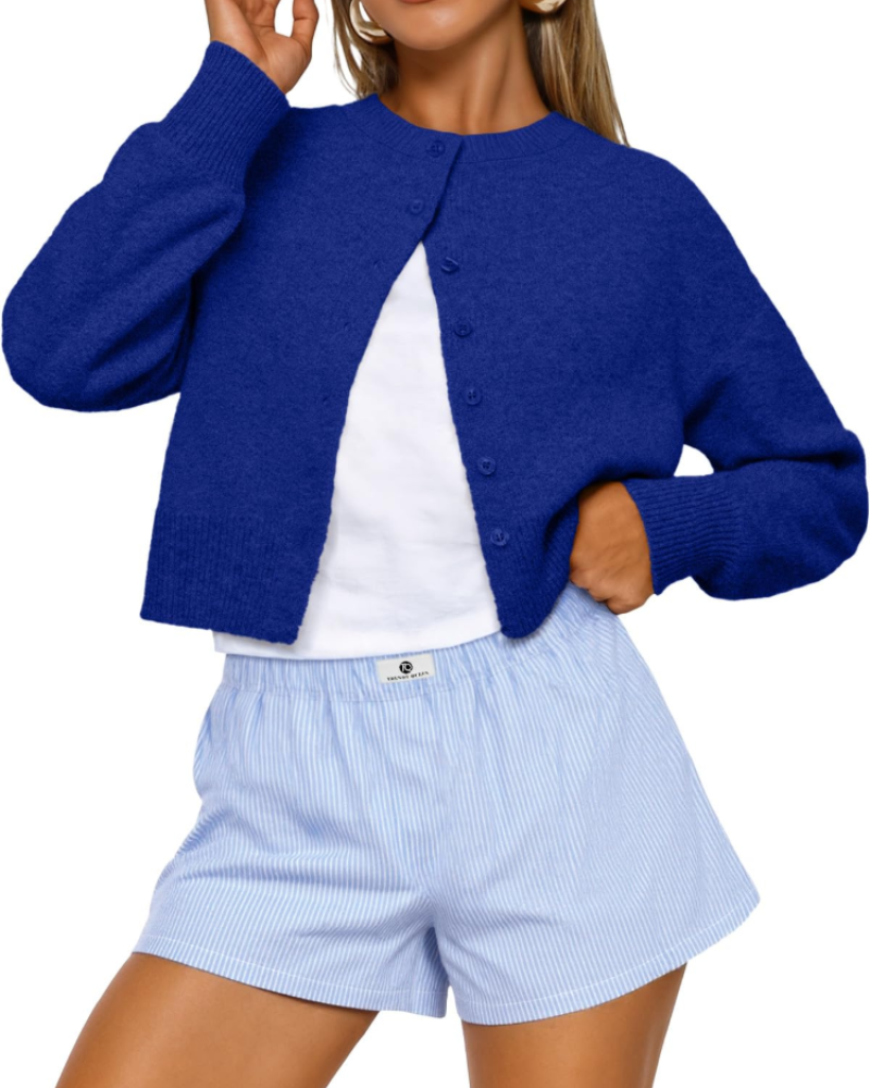 Lillian Cardigan Femme – Gilet Ouvert en Maille Douce à Manches Longues