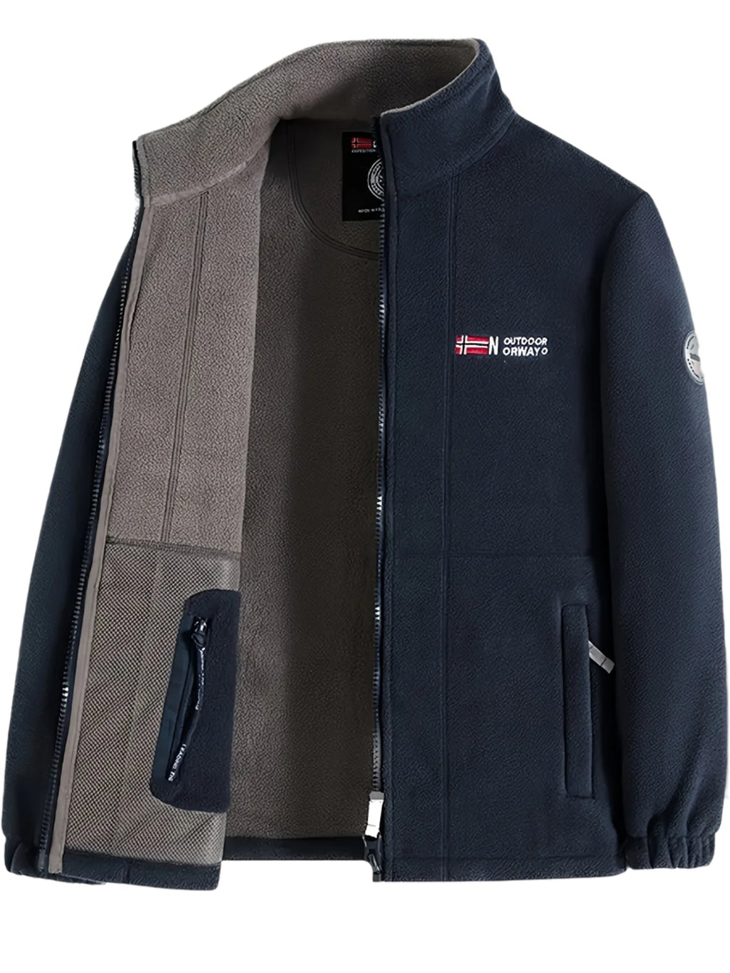 Brandon Veste Polaire Homme – Veste Outdoor Chaude et Légère avec Col Haut Protecteur