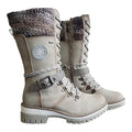 Emma Bottes Hautes Femme – Bottes d'Hiver à Lacets avec Doublure Chaude et Fermeture Zippée