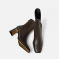 Grace Bottines Femme – Bottines à Talon Bloc avec Bout Carré et Doublure Confortable
