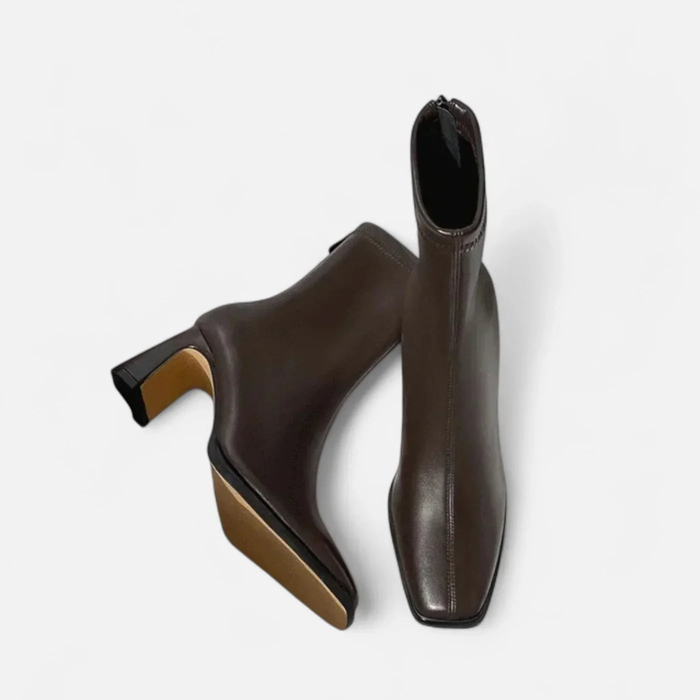 Grace Bottines Femme – Bottines à Talon Bloc avec Bout Carré et Doublure Confortable