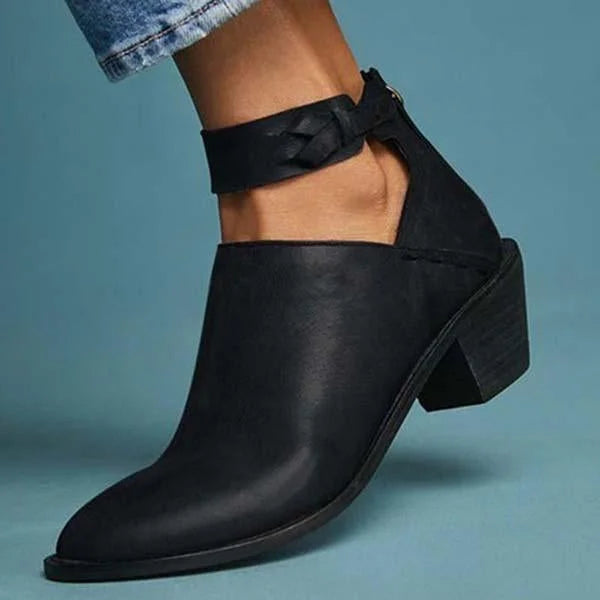 Élise Bottines Femme – Boots à Talons Stables avec Doublure Douce & Style Intemporel