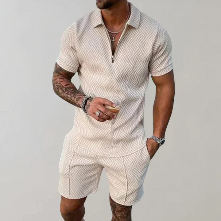 Nathan Ensemble d'Été Homme – Ensemble en Coton et Lin Respirants, Léger & Élégant