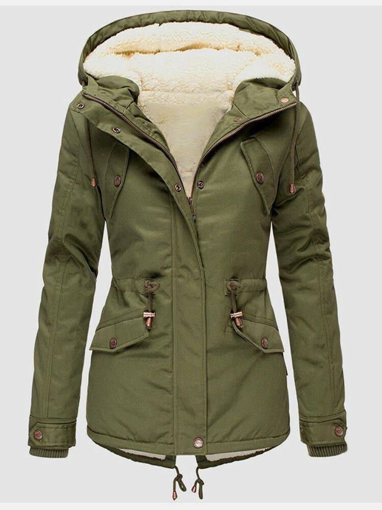 Rosalie Veste d’Hiver Femme – Manteau Imperméable Chaud avec Capuche & Doublure Confortable