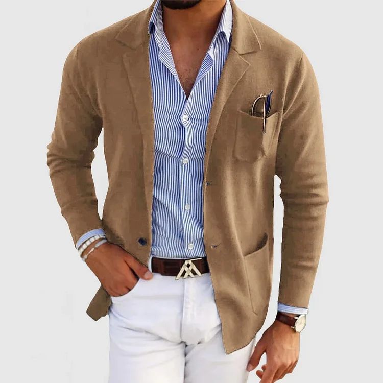 Gideon Blazer Homme en Laine – Blazer Élégant avec Coupe Classique et Style Polyvalent