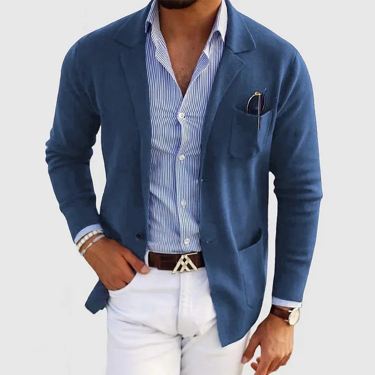 Gideon Blazer Homme en Laine – Blazer Élégant avec Coupe Classique et Style Polyvalent