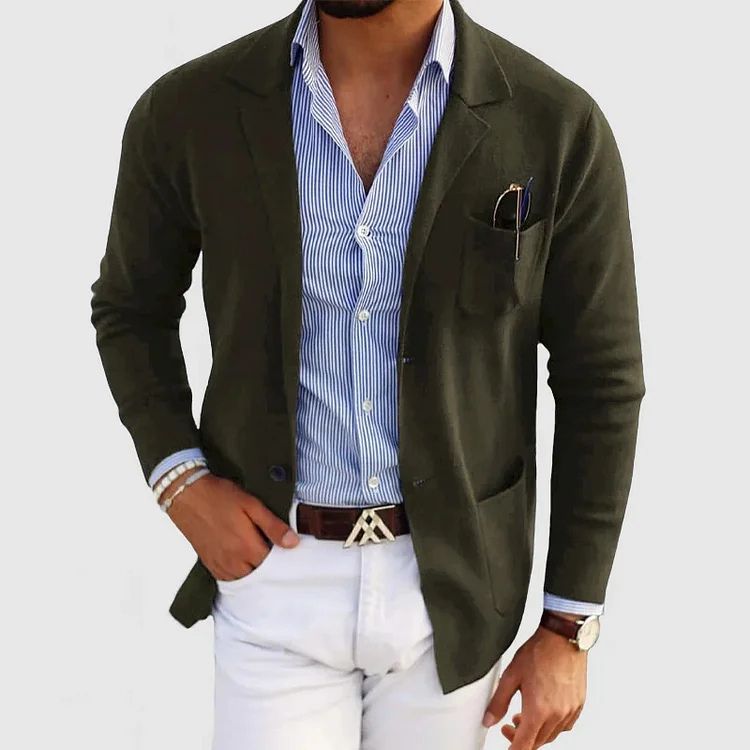 Gideon Blazer Homme en Laine – Blazer Élégant avec Coupe Classique et Style Polyvalent