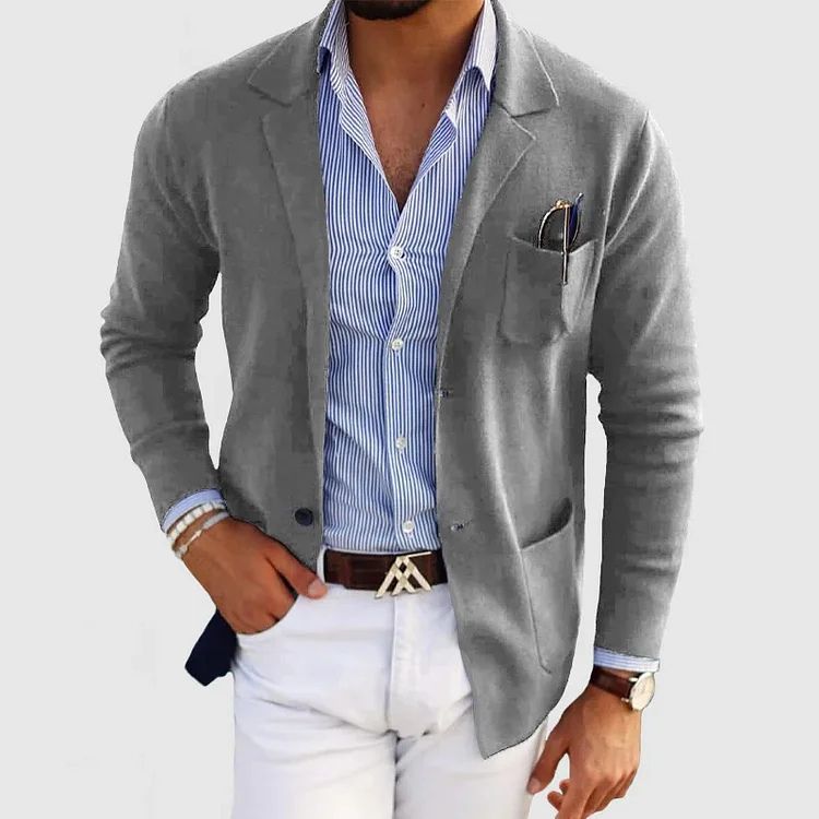 Gideon Blazer Homme en Laine – Blazer Élégant avec Coupe Classique et Style Polyvalent