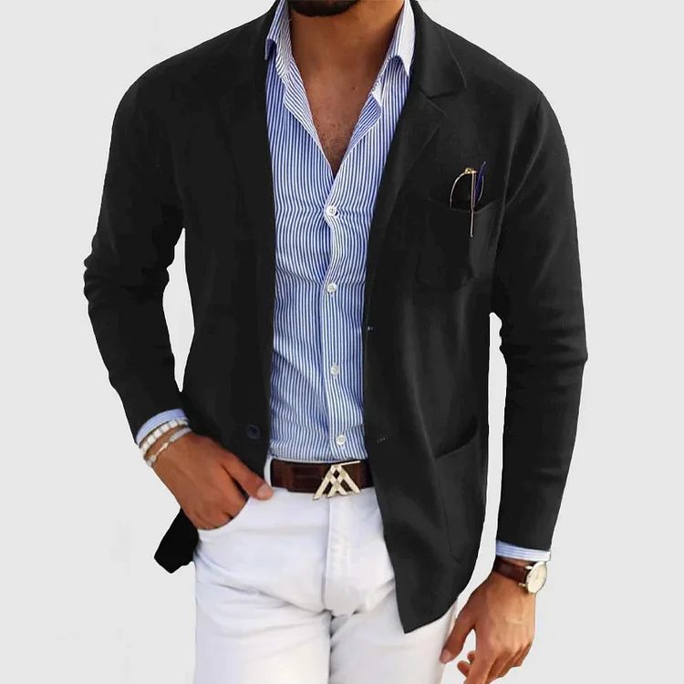 Gideon Blazer Homme en Laine – Blazer Élégant avec Coupe Classique et Style Polyvalent