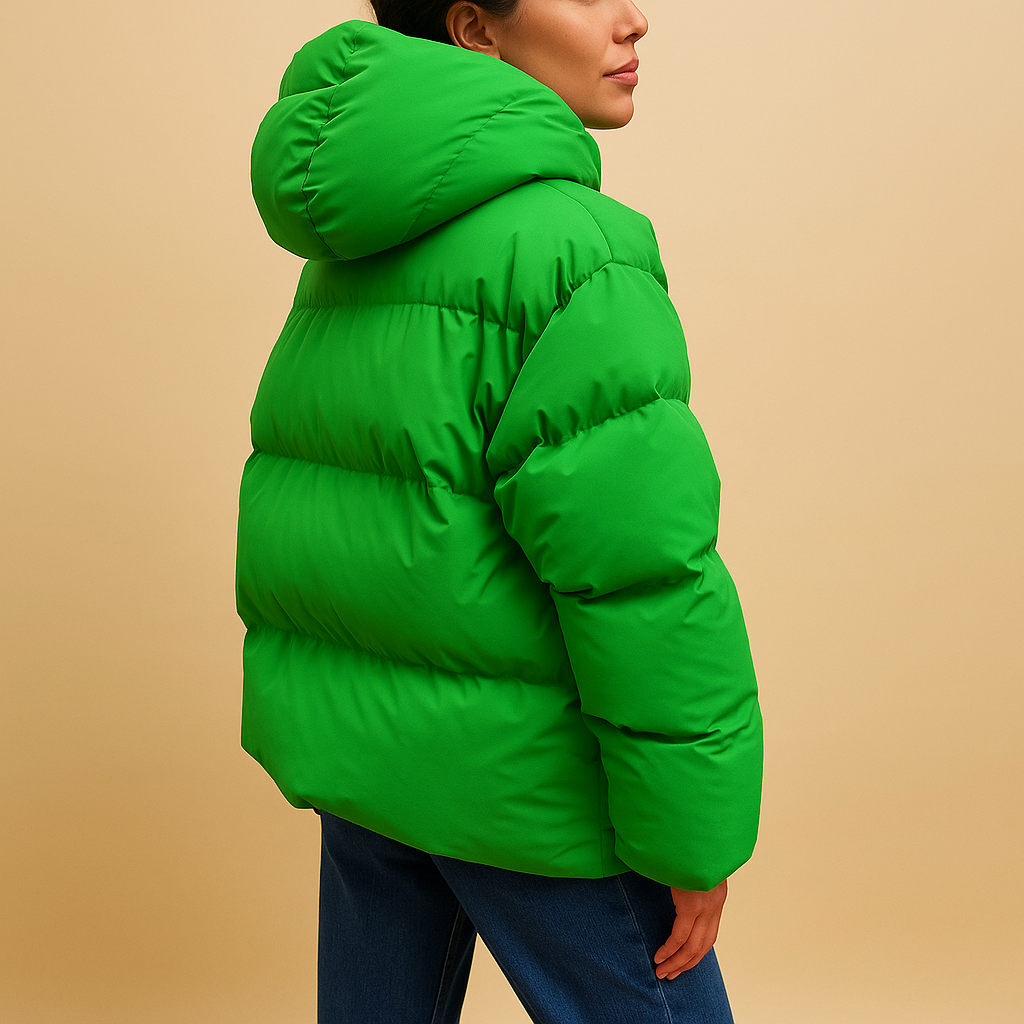 Julie-Anne Veste Matelassée Femme – Doudoune Oversize Déperlante avec Capuche & Zip