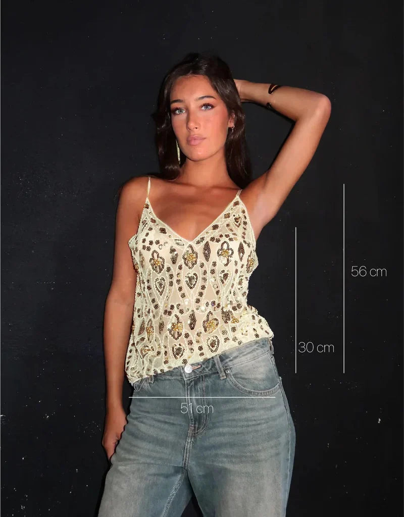 Maëlys Haut Femme Élégant – Top Chic avec Détails Raffinés, Tissu Doux & Coupe Féminine