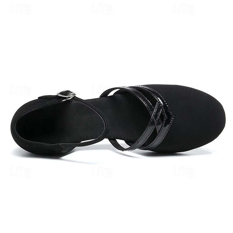 Ella Chaussures de Danse Femme – Sandales Latin et Ballroom avec Talon Stable et Confort Optimal