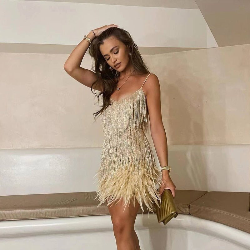 Charlotte Robe de Cocktail Femme – Robe Ajustée à Paillettes Élégante pour Soirées et Événements