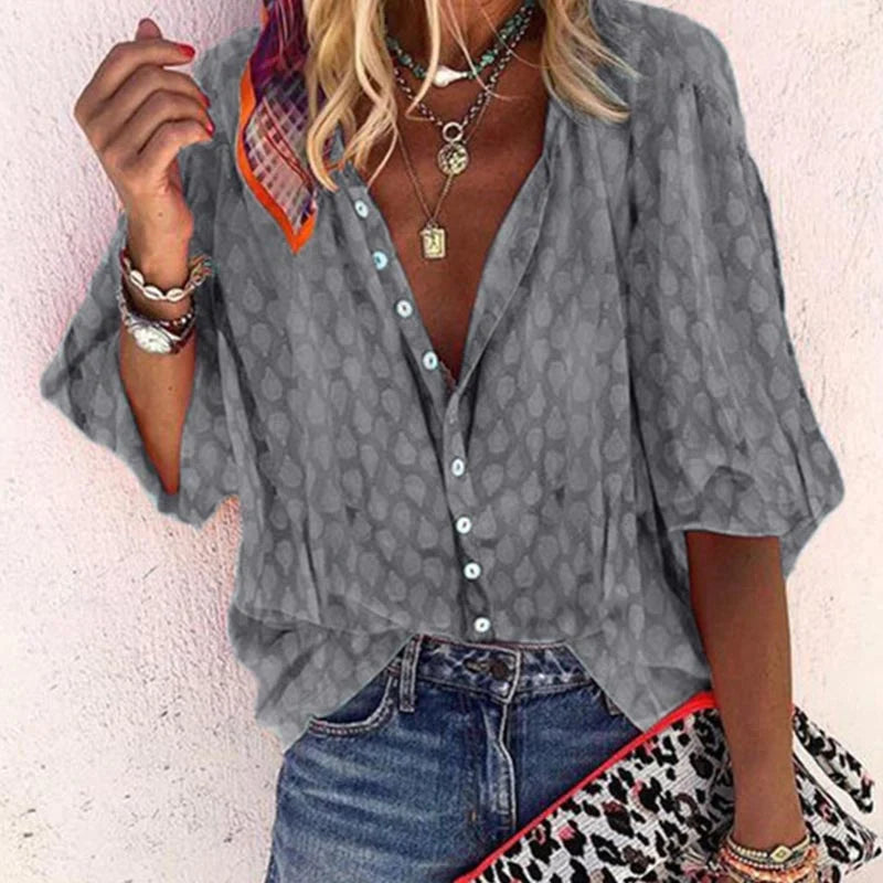 Ashley Blusa de Verano para Mujer – Camisa Ligera y Transpirable con Corte Elegante