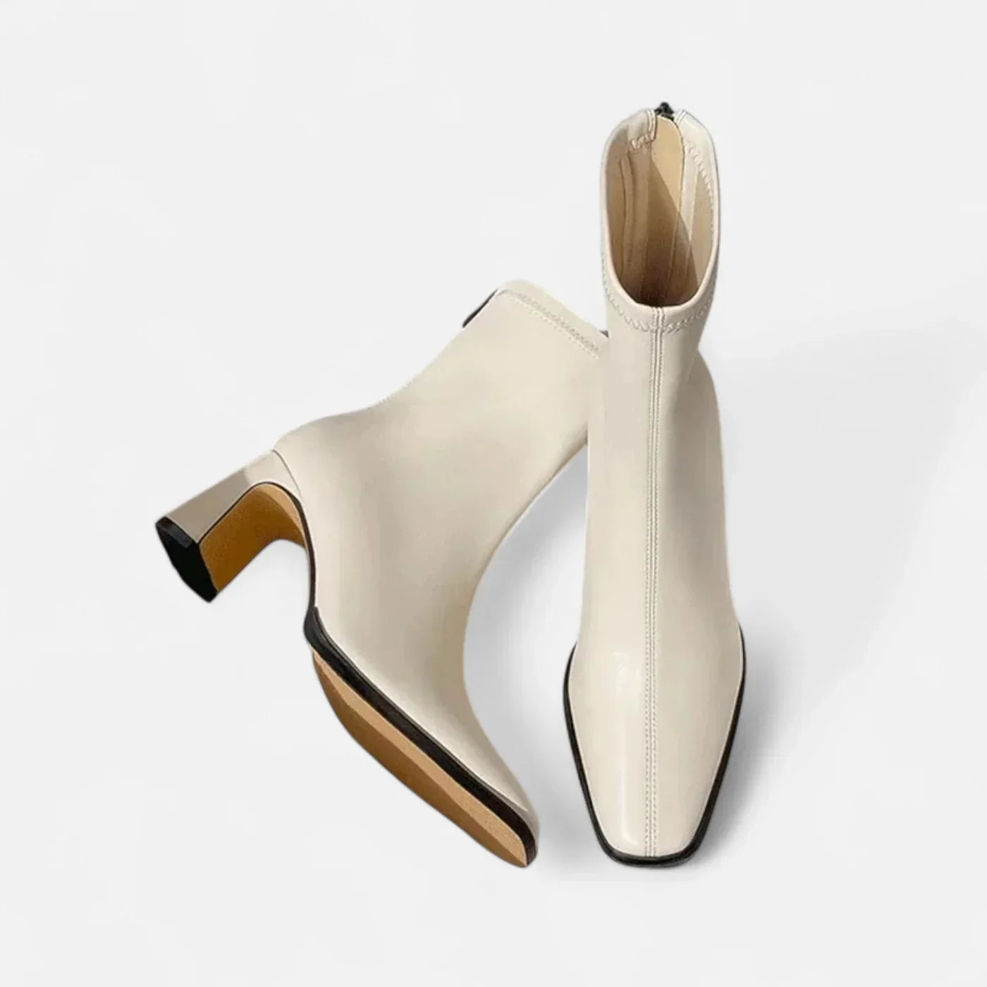 Grace Bottines Femme – Bottines à Talon Bloc avec Bout Carré et Doublure Confortable