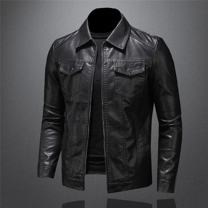Nathaniel Veste Homme en Cuir – Blouson Élégant en Cuir Premium avec Coupe Intemporelle